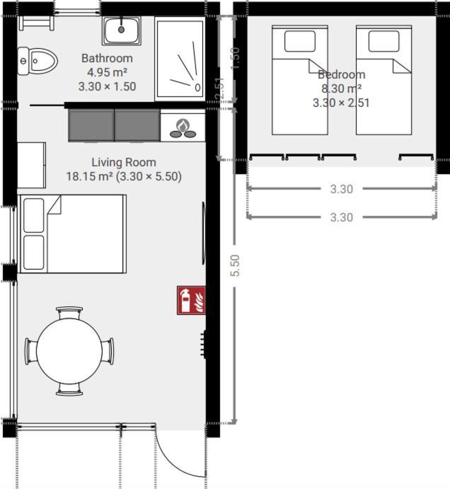 Pod Huisje Met Hottub Докьом Екстериор снимка